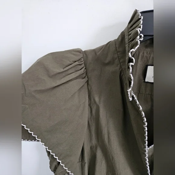 Tuckernuck Alice Olive Button-Down Midi Dress - Picture 3 of 5